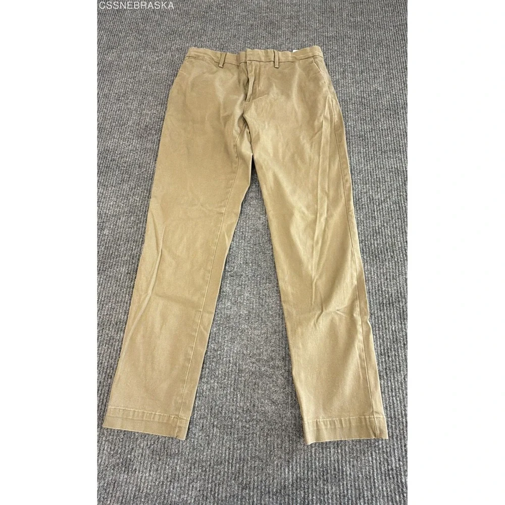 Banana Republic Men's Khaki Tan Mason Athletic Tapered Fit Chinos Size 32x32
